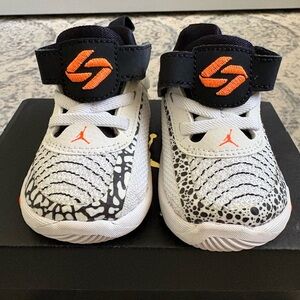 Nike Jordan Luka 1 Toddler Shoes – Size 2C (White/Total Orange/Black)